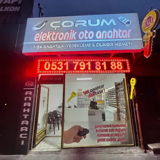 Çorum Çilingir Anahtar 7/24 Çorum Elektronik Anahtar Çorum Merkez