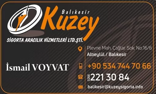 Balıkesir Kuzey Sigorta Aracılık Hizmetleri Balıkesir Altıeylül