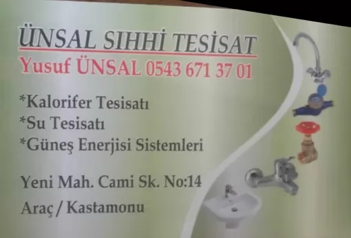 Ünsal Sıhhi Tesisat Kastamonu Araç