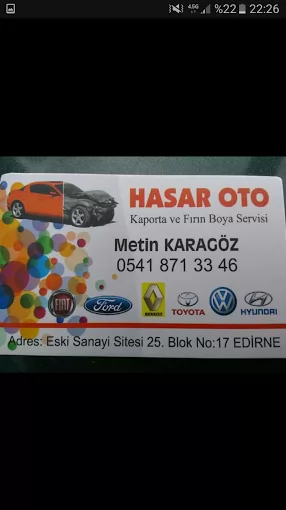 edirne oto kurtarıcı KARAGÖZ & HASAR OTO KAPORTA BOYA Edirne Merkez