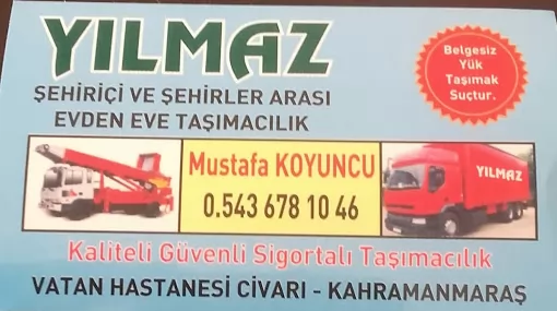 K.Maraş Evden eve Taşımacılık Kahramanmaraş Onikişubat