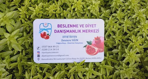 Fonksiyonel Tıp Diyetisyeni Zennure SIĞIN Beslenme ve Diyet Danışmanlık Merkezi (Emzirme Danışmanı, Doğum ve Yaşam Koçu) Kırklareli Merkez