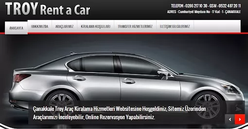 Çanakkale rent a car Troy araç kiralama Çanakkale Merkez