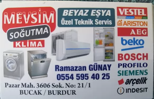 Mevsim Soğutma Beyaz Eşya & Klima Özel Servisi Burdur Bucak