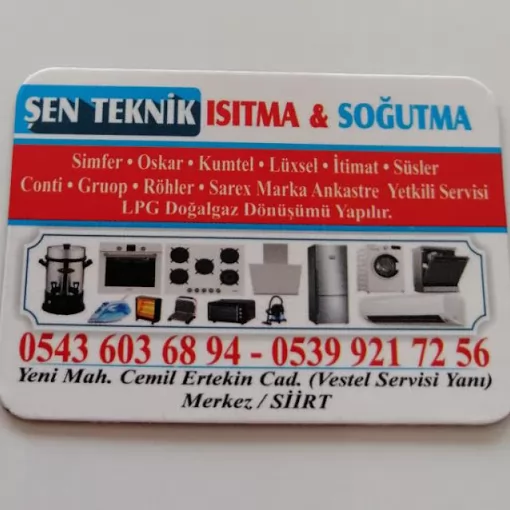 Şen Teknik Isıtma & Soğutma - Siirt Klima ve Ankastre Tamiri Siirt Merkez