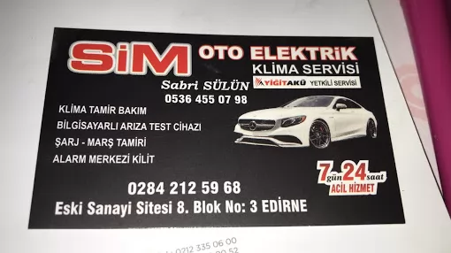 Sim Oto Elektrik ve Klima Edirne Merkez