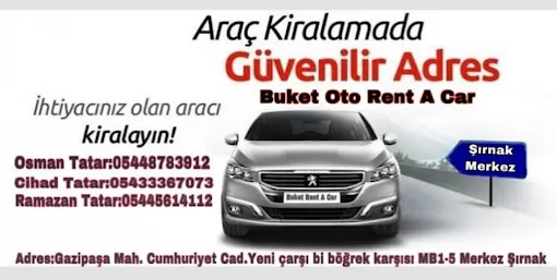 Buket Oto Rent A Car Şırnak Merkez