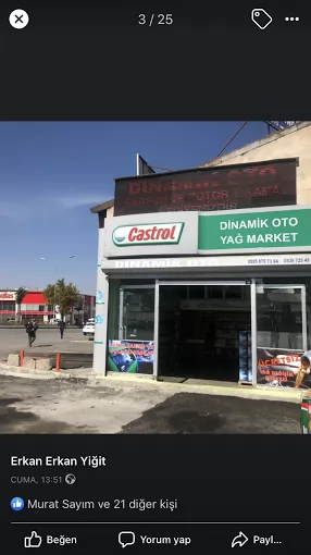 Dinamik Oto Yağ Market Erzurum Yakutiye