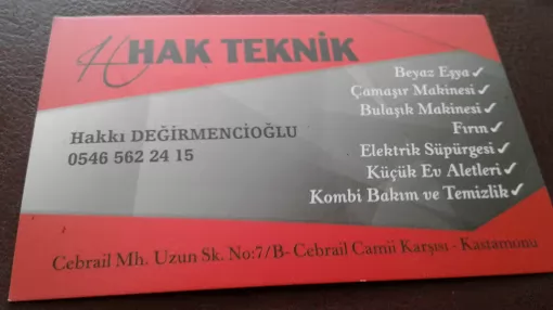 Hak Teknik kastamonu beyaz eşya tamirhanesi Kastamonu Merkez