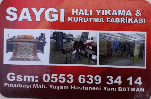 Batman Saygı Halı Yıkama Fabrikası Batman Merkez