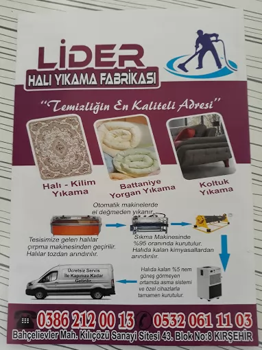 Kırşehir Lider Halı Yıkama Kırşehir Merkez