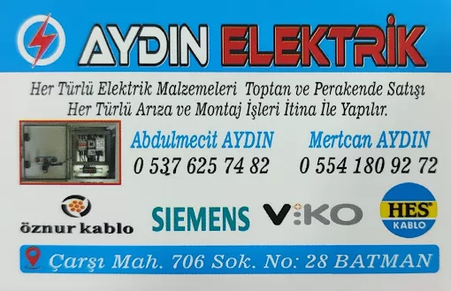 Aydın elektrik batman Batman Merkez