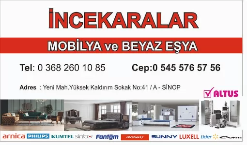 İNCEKARALAR L.T.D Ş.T.İ MOBİLYA VE BEYAZEŞYA Sinop Merkez