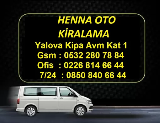 YALOVA HENNA OTO KİRALAMA Yalova Merkez