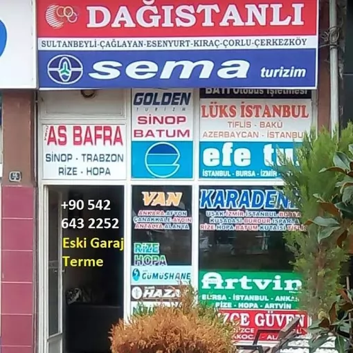 Dağıstanlı, Sema Turizm - Terme otobüs uçak bileti Samsun Terme