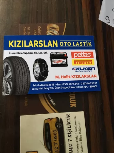 Kızıl Arslan Oto Lastik Petlas Bayii Bingöl Merkez