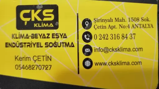 ÇKS Klima Antalya Beyaz Eşya Servisi Antalya Muratpaşa