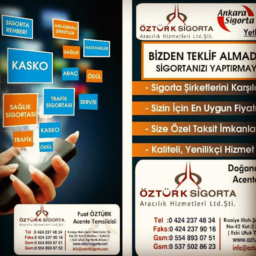 Öztürk Sigorta Aracılık Hizmetleri Limited Şirketi Elazığ Merkez Öztürk Sigorta Aracılık Hizmetleri Limited Şirketi Elazığ Merkez