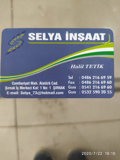 Selya İnşaat Şırnak Merkez Selya İnşaat Şırnak Merkez